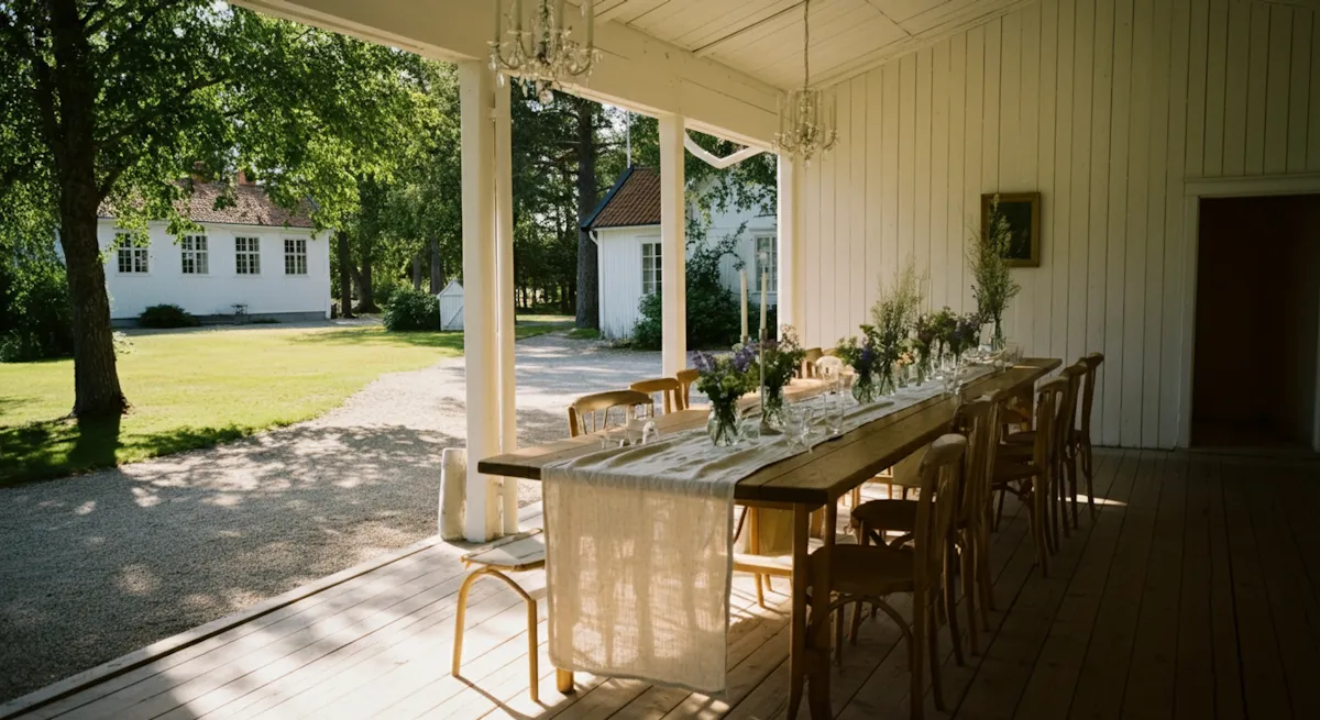 Unobtrusive wedding videographer at a Tasmanian ceremony